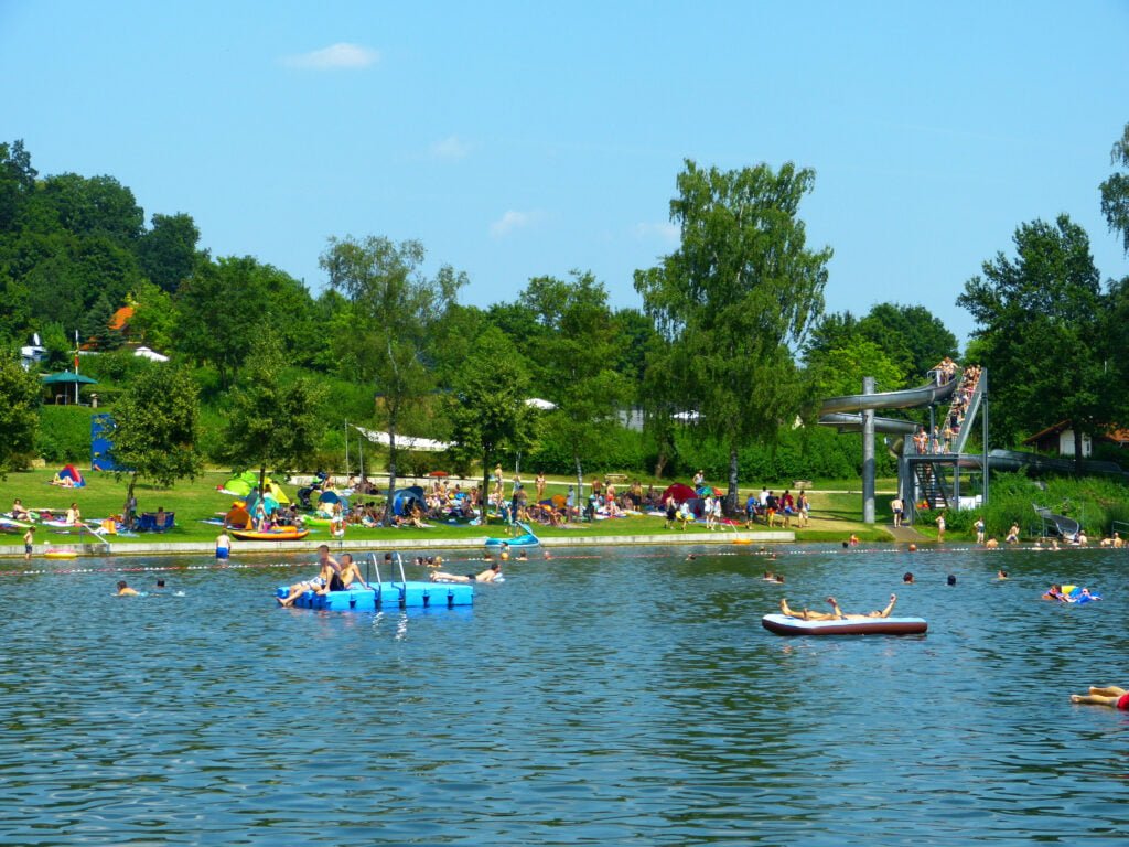 Freibad Waldsee Wemding tussenstop in Duitsland op weg naar Oostenrijk